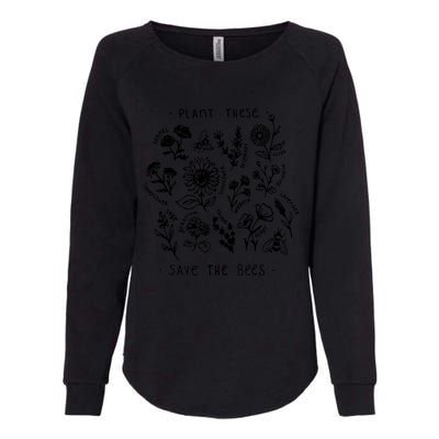 Plant These Save The Bees Sunflower Fennel Asre Lavender Farm Womens California Wash Sweatshirt