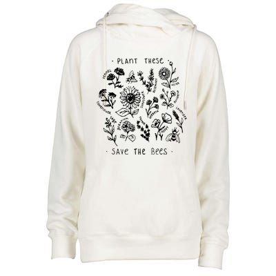 Plant These Save The Bees Sunflower Fennel Asre Lavender Farm Womens Funnel Neck Pullover Hood