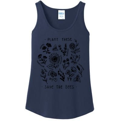 Plant These Save The Bees Sunflower Fennel Asre Lavender Farm Ladies Essential Tank