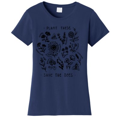 Plant These Save The Bees Sunflower Fennel Asre Lavender Farm Women's T-Shirt