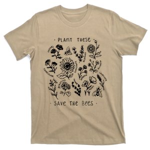 Plant These Save The Bees Sunflower Fennel Asre Lavender Farm T-Shirt