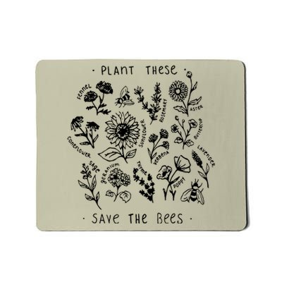 Plant These Save The Bees Sunflower Fennel Asre Lavender Farm Mousepad