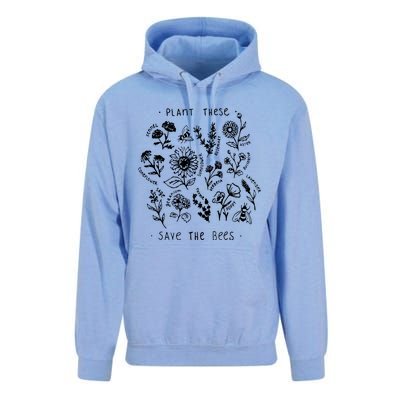 Plant These Save The Bees Sunflower Fennel Asre Lavender Farm Unisex Surf Hoodie