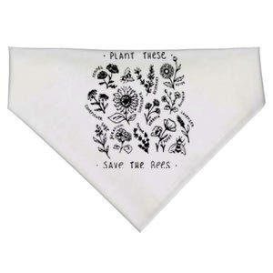 Plant These Save The Bees Sunflower Fennel Asre Lavender Farm USA-Made Doggie Bandana