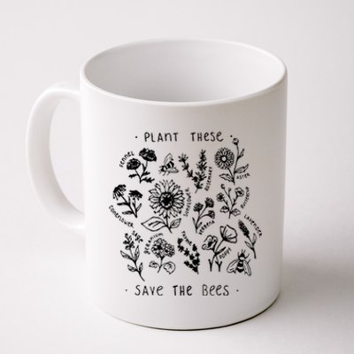 Plant These Save The Bees Sunflower Fennel Asre Lavender Farm Coffee Mug