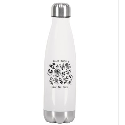 Plant These Save The Bees Sunflower Fennel Asre Lavender Farm Stainless Steel Insulated Water Bottle