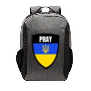 Pray Tactical Support Ukrainian Flag Shield I Stand With Ukraine Military Vector Backpack