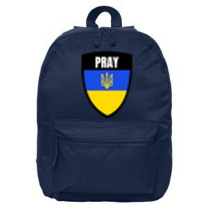 Pray Tactical Support Ukrainian Flag Shield I Stand With Ukraine Military 16 in Basic Backpack