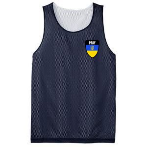 Pray Tactical Support Ukrainian Flag Shield I Stand With Ukraine Military Mesh Reversible Basketball Jersey Tank