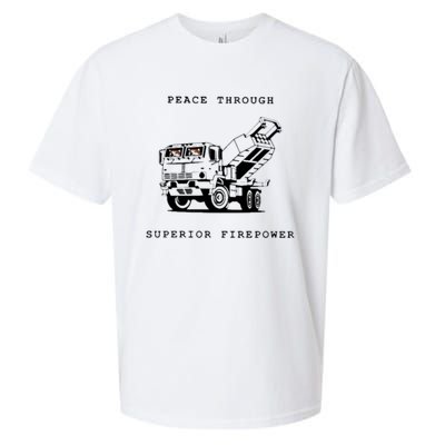 Peace Through Superior Firepower Sueded Cloud Jersey T-Shirt