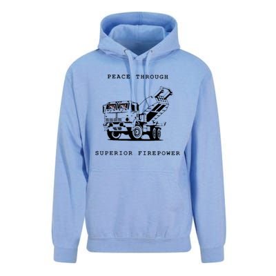 Peace Through Superior Firepower Unisex Surf Hoodie