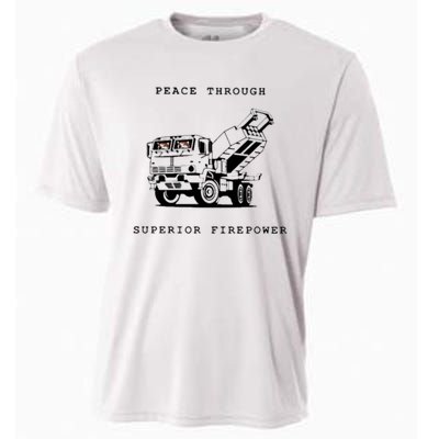 Peace Through Superior Firepower Cooling Performance Crew T-Shirt