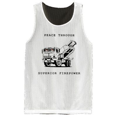 Peace Through Superior Firepower Mesh Reversible Basketball Jersey Tank