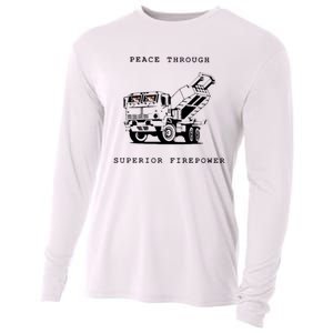 Peace Through Superior Firepower Cooling Performance Long Sleeve Crew