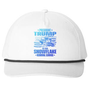 President Trump Snowflake Removal Service Funny Trump 2024 Cool Gift Snapback Five-Panel Rope Hat