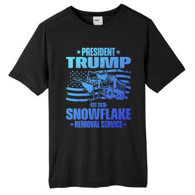 President Trump Snowflake Removal Service Funny Trump 2024 Cool Gift Tall Fusion ChromaSoft Performance T-Shirt