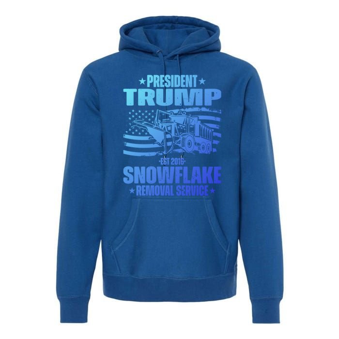 President Trump Snowflake Removal Service Funny Trump 2024 Cool Gift Premium Hoodie