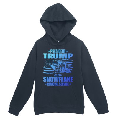 President Trump Snowflake Removal Service Funny Trump 2024 Cool Gift Urban Pullover Hoodie