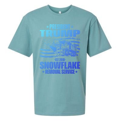 President Trump Snowflake Removal Service Funny Trump 2024 Cool Gift Sueded Cloud Jersey T-Shirt