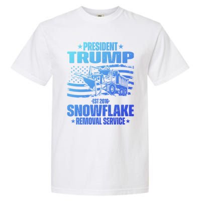 President Trump Snowflake Removal Service Funny Trump 2024 Cool Gift Garment-Dyed Heavyweight T-Shirt