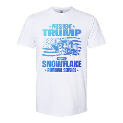 President Trump Snowflake Removal Service Funny Trump 2024 Cool Gift Softstyle CVC T-Shirt