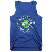 Prone To Shenanigans And Malarkey Funny St Patricks Day Tank Top