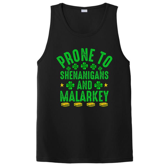 Prone To Shenanigans And Malarkey St Patricks Day PosiCharge Competitor Tank