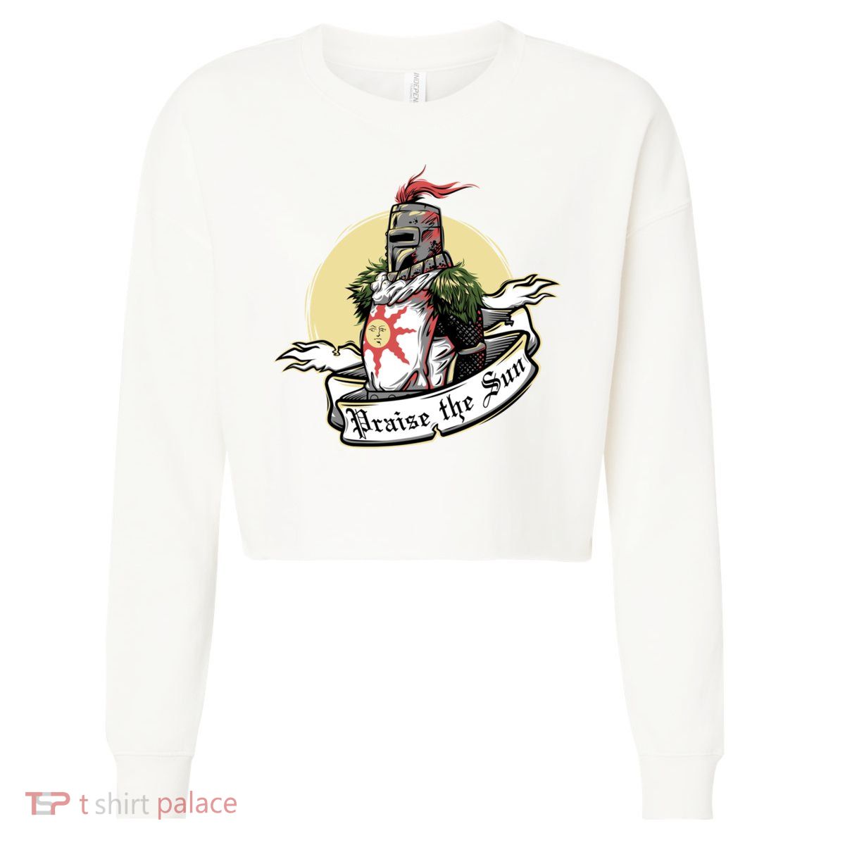 Praise The Sun Cropped Pullover Crew