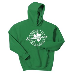 Prone To Shenanigans And Malarkey Funny St Patricks Day Design Kids Hoodie