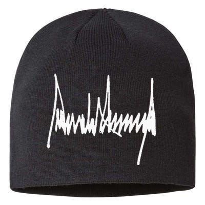 President Trump Signature Left Chest White Sustainable Beanie