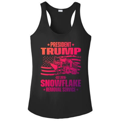 President Trump Snowflake Removal Service Funny Trump 2024 Cool Gift Ladies PosiCharge Competitor Racerback Tank