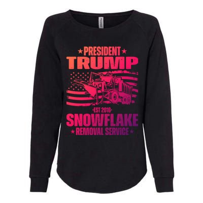 President Trump Snowflake Removal Service Funny Trump 2024 Cool Gift Womens California Wash Sweatshirt