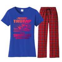 President Trump Snowflake Removal Service Funny Trump 2024 Cool Gift Women's Flannel Pajama Set