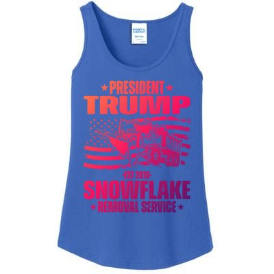 President Trump Snowflake Removal Service Funny Trump 2024 Cool Gift Ladies Essential Tank