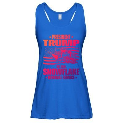 President Trump Snowflake Removal Service Funny Trump 2024 Cool Gift Ladies Essential Flowy Tank