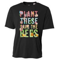 Plant These Save The Bees Botanical Vintage WildFlowers Cooling Performance Crew T-Shirt