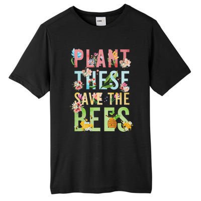 Plant These Save The Bees Botanical Vintage WildFlowers Tall Fusion ChromaSoft Performance T-Shirt