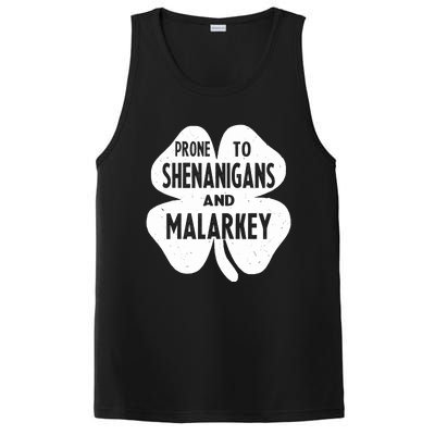 Prone To Shenanigans And Malarkey Funny St Patricks Day PosiCharge Competitor Tank