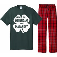 Prone To Shenanigans And Malarkey Funny St Patricks Day Pajama Set