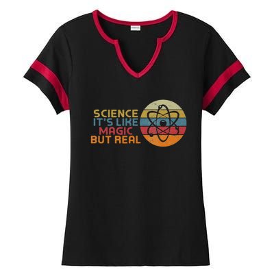 Periodic Table Student Science Its Like Magic But Real Ladies Halftime Notch Neck Tee