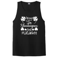 Prone To Shenanigans And Malarkey Funny St Patricks Day Design PosiCharge Competitor Tank