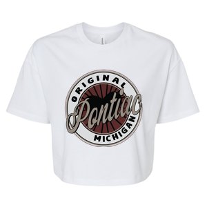 Pontiac Travel Souvenir To Michigan Bella+Canvas Jersey Crop Tee