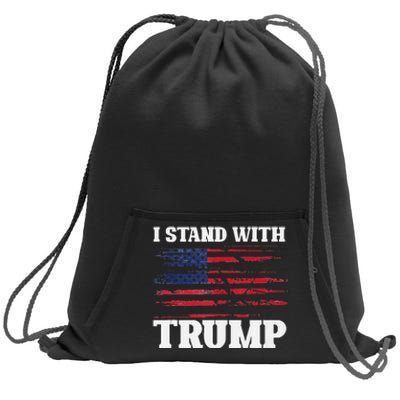 Pro Trump Supporter Trump I Stand With Trump Sweatshirt Cinch Pack Bag