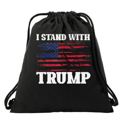 Pro Trump Supporter Trump I Stand With Trump Drawstring Bag