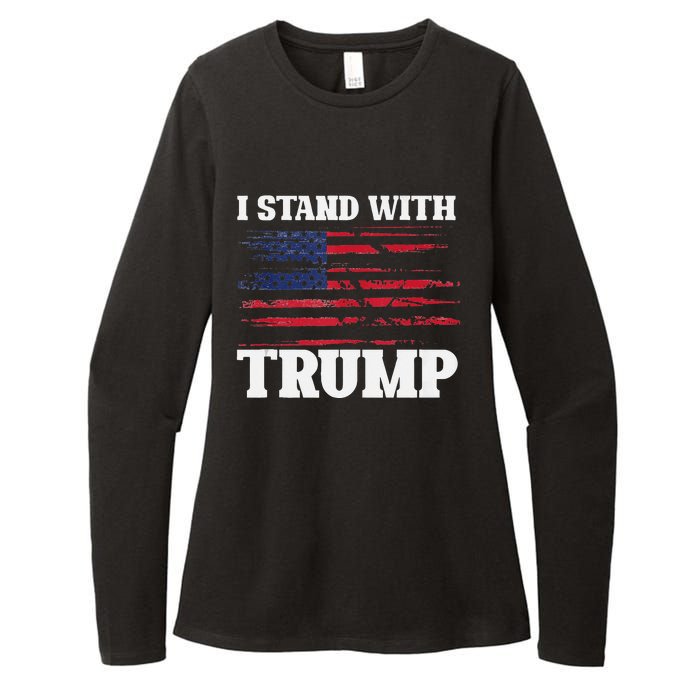 Pro Trump Supporter Trump I Stand With Trump Womens CVC Long Sleeve Shirt