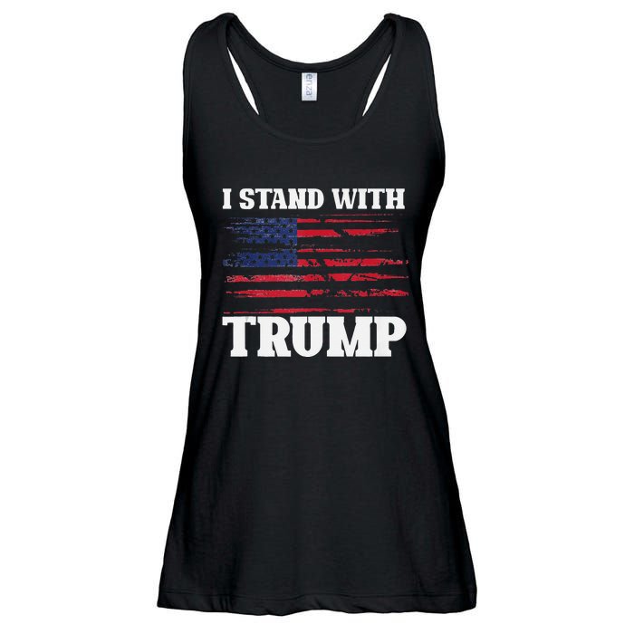 Pro Trump Supporter Trump I Stand With Trump Ladies Essential Flowy Tank