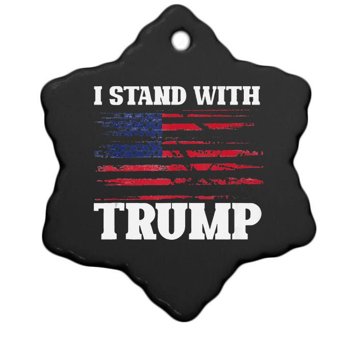 Pro Trump Supporter Trump I Stand With Trump Ceramic Star Ornament