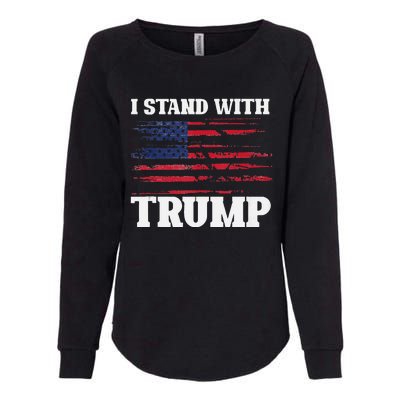 Pro Trump Supporter Trump I Stand With Trump Womens California Wash Sweatshirt