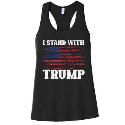 Pro Trump Supporter Trump I Stand With Trump Women's Racerback Tank