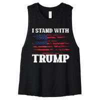 Pro Trump Supporter Trump I Stand With Trump Women's Racerback Cropped Tank